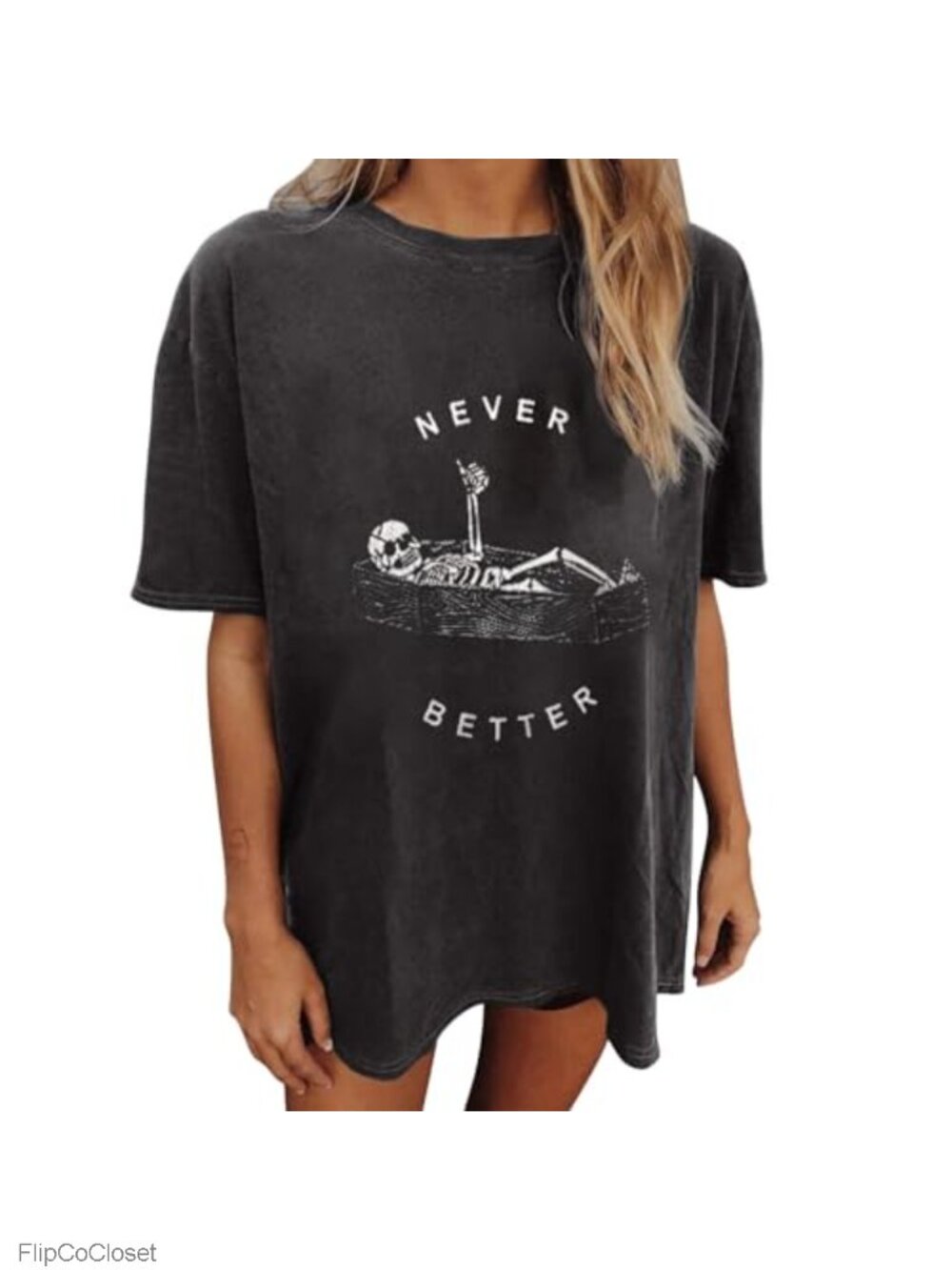 Oversized Short Sleeve Graphic Tee Loose Fit Casual Summer Top
